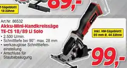 Zgonc Akku-Mini-Handkreissäge TE-CS 18/89 Li Solo Angebot