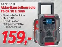 Zgonc Akku-Baustellenradio TE-CR 18 Li Solo Angebot