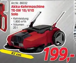 Zgonc Akku-Kehrmaschine TE-SW 18/610 Solo Angebot