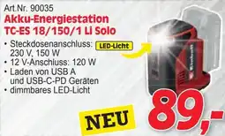 Zgonc Akku-Energiestation TC-ES 18/150/1 Li Solo Angebot