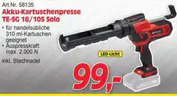 Zgonc Akku-Kartuschenpresse TE-SG 18/10S Solo Angebot