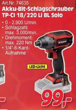Zgonc Akku-Bit-Schlagschrauber TP-CI 18/220 Li BL Solo Angebot