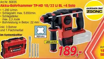 Zgonc Akku-Bohrhammer TP-HD 18/22 Li BL +4 Solo Angebot