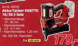 Zgonc Akku-Tacker FIXETTO 18/38 S Solo Angebot