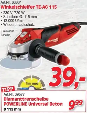 Zgonc Winkelschleifer TE-AG 115 Angebot