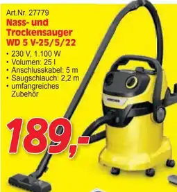 Zgonc Nass- und Trockensauger WD 5 V-25/5/22 Angebot
