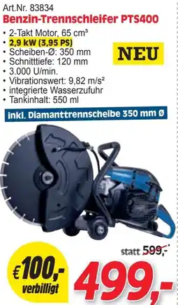 Zgonc Benzin-Trennschleifer PTS400 Angebot