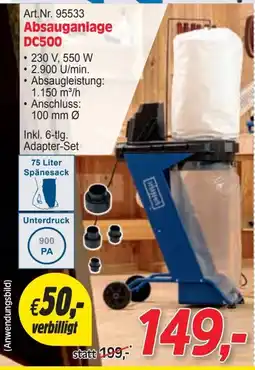 Zgonc Absauganlage DC500 Angebot