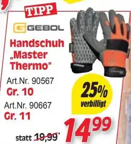 Zgonc Handschuh „Master Thermo" Angebot