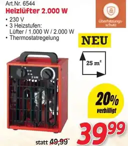 Zgonc Heizlüfter 2.000 W Angebot
