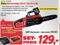 Zgonc Akku-Kettensäge GE-LC 18/25 LI BL Angebot