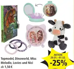 Pagro Diskont Topmodel, Dinoworld, Miss Melodie, Lovies und Nici Angebot