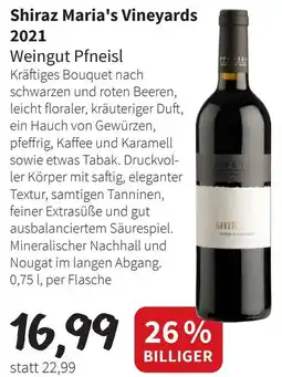 Eurogast Grissemann Shiraz Maria's Vineyards 2021 Angebot