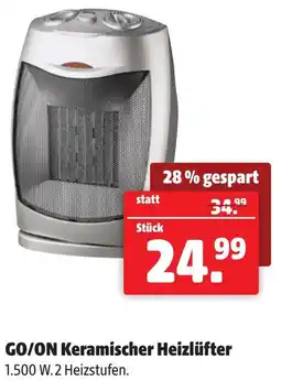 Eurogast Grissemann GO/ON Keramischer Heizlüfter Angebot