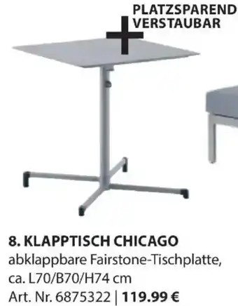 Klapptisch chicago