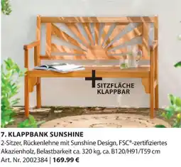 Dehner Klappbank sunshine Angebot