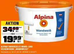 OBI Alpina universelle wand- und deckenfarbe,,wandweiss" Angebot