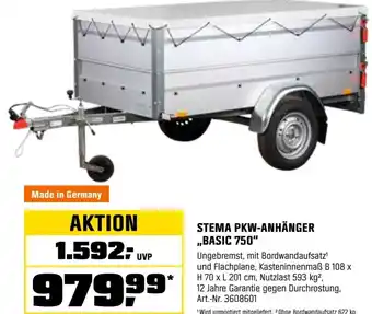 Stema pkw-anhänger „basic 750"