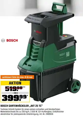 Bosch gartenhäcksler „axt 25 tc"