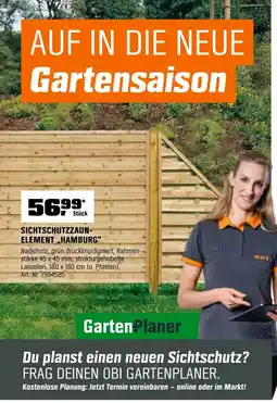 OBI Sichtschutzzaun- element,,hamburg" Angebot