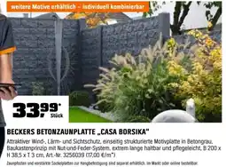 OBI Beckers betonzaunplatte „casa borsika” Angebot
