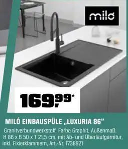 OBI Miló einbauspüle,,luxuria 86" Angebot