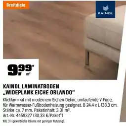 OBI Kaindl laminatboden ,,wideplank eiche orlando” Angebot