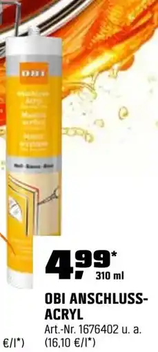 OBI Obi anschluss- acryl Angebot