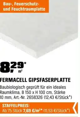 OBI Fermacell gipsfaserplatte Angebot