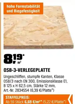 OBI Osb-3-verlegeplatte Angebot