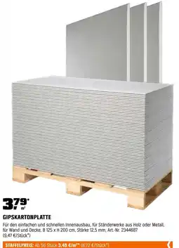 OBI Gipskartonplatte Angebot