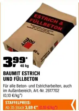 OBI Baumit estrich und füllbeton Angebot