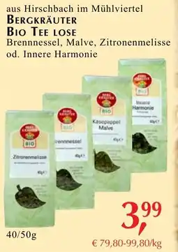 Winkler Markt BERGKRÄUTER BIO TEE LOSE Angebot