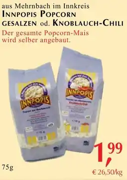 Winkler Markt Innpopis popcorn gesalzen od. knoblauch-chili Angebot