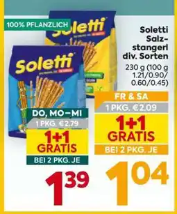 Billa Soletti Salzstangerl div. Sorten Angebot