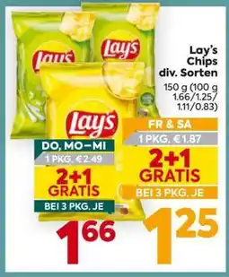 Billa Lay’s Chips div. Sorten Angebot
