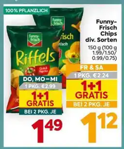 Billa Funny-Frisch Chips div. Sorten Angebot
