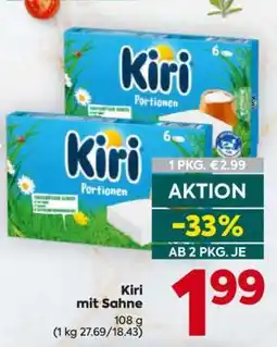 Billa Kiri mit Sahne Angebot