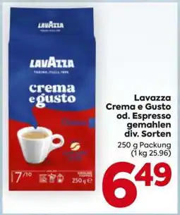 Billa Lavazza Crema e Gusto od. Espresso gemahlen div. Sorten Angebot