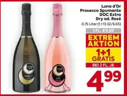 Billa Luna d’Or Prosecco Spumante DOC Extra Dry od. Rosé Angebot