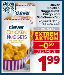 Billa clever Chicken Nuggets mit Curry- und Süß-Sauer-Dip Angebot