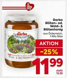 Billa Darbo Blüten- od. Wald- & Blütenhonig Angebot