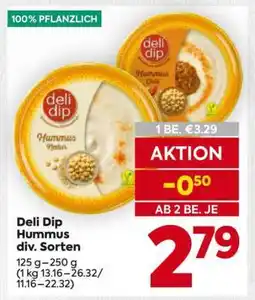 Billa Deli Dip Hummus div. Sorten Angebot