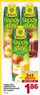 Billa Happy Day Apfelsaft od. Multivitaminsaft div. Sorten Angebot