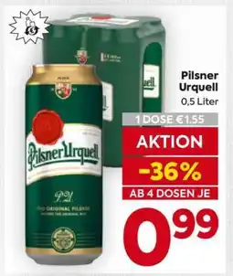 Billa Pilsner Urquell 0,5 Liter Angebot