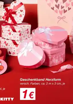 KiK Geschenkband Herzform Angebot