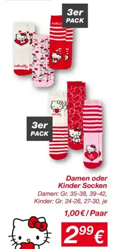 KiK Damen oder Kinder Socken Angebot