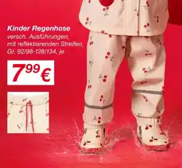 KiK Kinder Regenhose Angebot