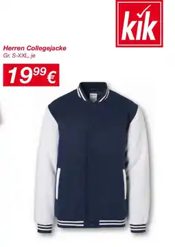 KiK Herren Collegejacke Angebot