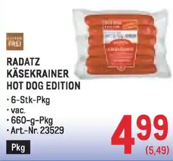 Radatz käsekrainer hot dog edition